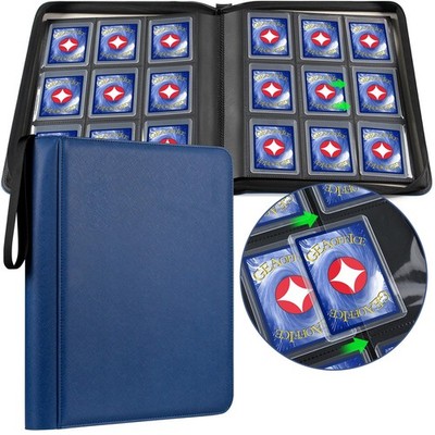 GEAoffice Top Loader Binder Holds 324 Cards, Side Loading 9 Large, Blue