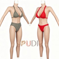 No Oil Silicone Full Bodysuit E Cup Breast Forms Body Suit For Crossdresser US