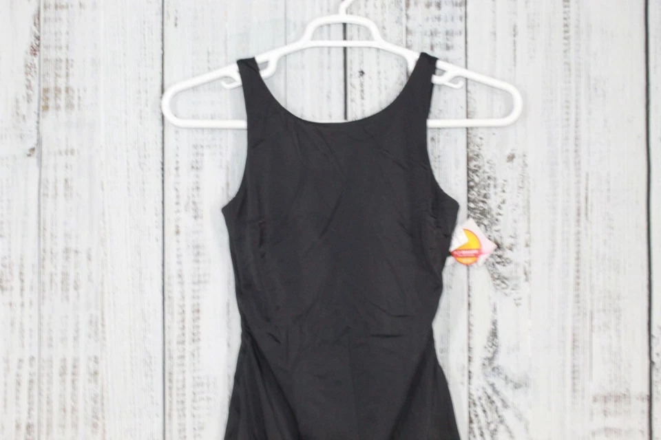 Vestido de baño LL Bean para mujer BeanSport de una pieza negro talla 8 regular Foto 3 de 4