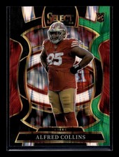 2025 Panini Select - Concourse Alfred Collins #17 Black & Green Shock Prizm (RC)