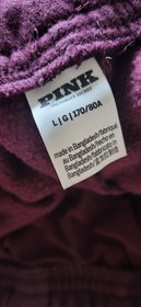 Pink Victoria&rsquo;s Secret Y2K Logo Cropped Sweat Pants Draw String Burgundy SZ.L