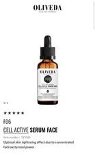 Oliveda F06 Cell Active Serum Face - New Unopened - Fast Shipping - Amazing.....