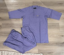 Nigerian African Purple Lavender 2pc Senator Kaftan Native traditional suit Set