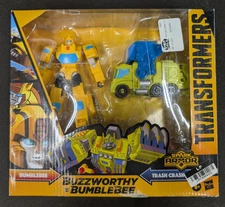 TRANSFORMERS CYBERVERSE Buzzworthy Bumblebee Spark Armor Trash Crash - imperfect