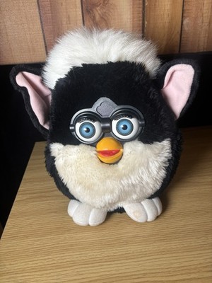 HTF 90s Vintage 1999 Furby Backpack Black White, Collectible with Tags