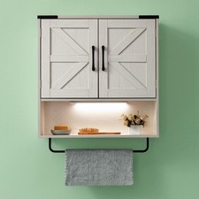 Bathroom Wall Cabinet Over Toilet 24x24 Inch Farmhouse Medicine Cabinet with ...