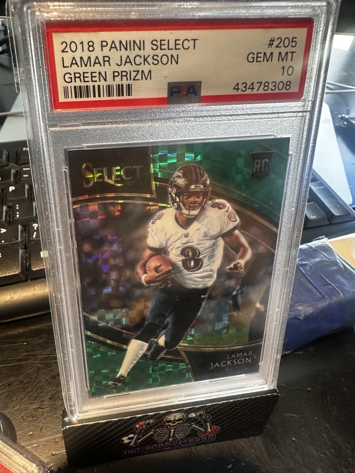 2018 Panini Select - Field Level Lamar Jackson #205 Green /5 (RC) Pop 2