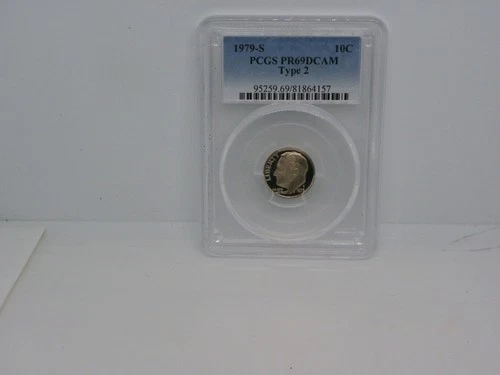 1979 S TYPE 2 ROOSEVELT DIME PCGS PR69