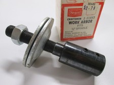 1/2" Work Arbor, Fits 1/2" Shaft or Motor Armature. Grinder Buffer etc Craftsman