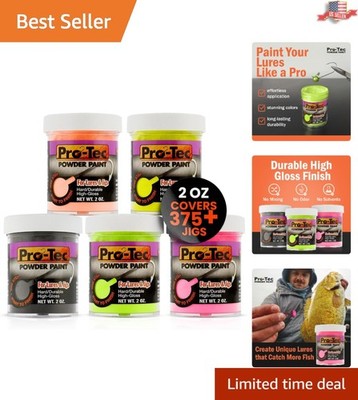 Vibrant ProTec Powder Paint Set for Fishing - 5 Colors, Effortless Application