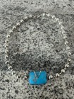 VINTAGE STERLING SILVER BEADED TURQUOISE PENDANT NECKLACE — photo 5