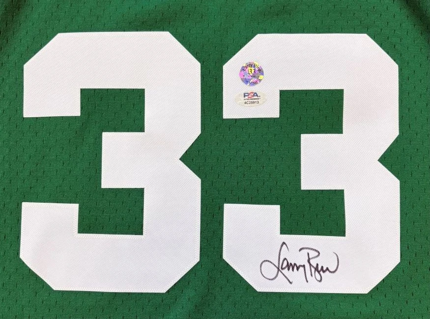 Larry Bird Signed Celtics Green M&N Hardwood Classics Swingman Jersey PSA/DNA - Image 2 of 3