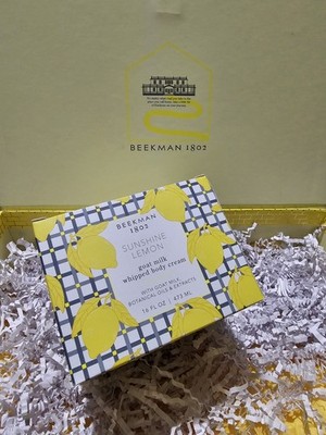Beekman 1802 Sunshine Lemon Goat Milk Whipped Body Cream 16 oz NEW Sealed
