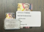 Sexy! Harley Quinn Bad Broad 1 Oz .999 Silver Color Art Bar +COA 50 Minted *NR