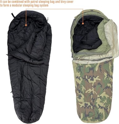 Intermediate Cold Weather Sleeping Bag Black Modular Military