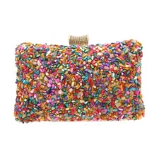 Natural stones crossbody bag clutch