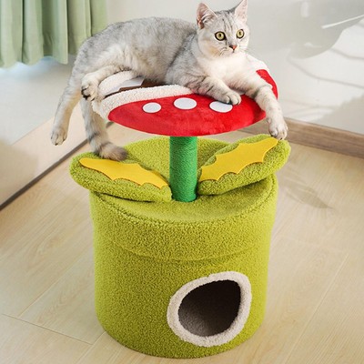 Kratzbaum für Indoor Katzen Krallen Schleifen Haustiere Zubehör Rest Katzenkratzbaum