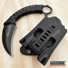 6.5" Karambit Fixed Blade Knife Full Tang G10 Kydex Molle Clip Survival Knife