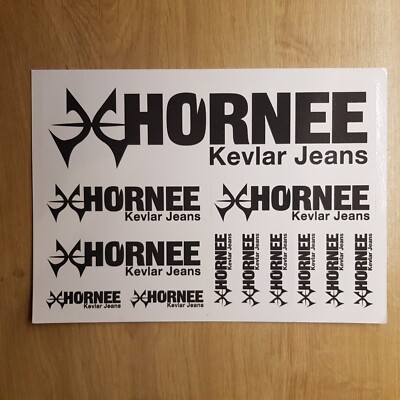 Hornee Jeans Motorrad Aufkleber Sticker Set