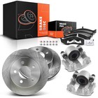 Front Disc Brake Rotors & Ceramic Pads + Calipers for Jeep Cherokee TJ Wrangler