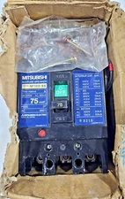 MITSUBISHI NF100-SS NO-FUSE BREAKER 75AMP 3 POLE 660VAC