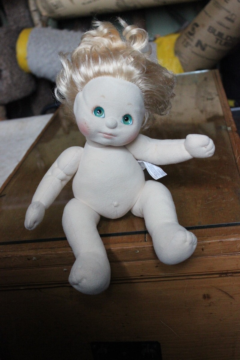 Vintage Mattel My Child Doll Blonde Curly Hair & Green Eyes - 1985