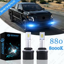 For Nissan Titan 2004 -2014 2015 2x 880 Led Fog Lights Beam Bulbs Ice Blue 8000k