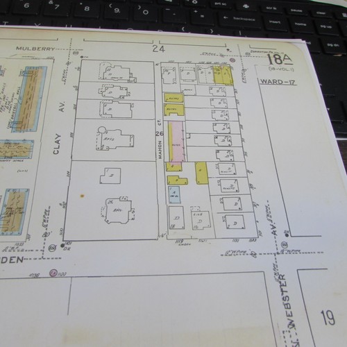 1956 KARTE DOWNTOWN SCRANTON - N. WEBSTER / QUINCY / RIDGE ROW / MULBERRY - 18A - Bild 4 von 5