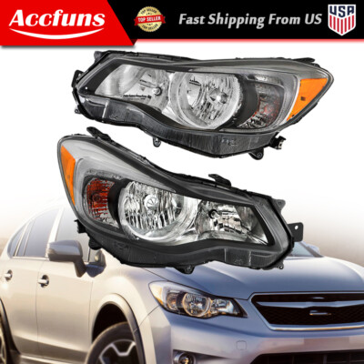 Pair For 2013-2016 Subaru Impreza 2012-2015 Crosstrek Halogen Headlight LH+RH