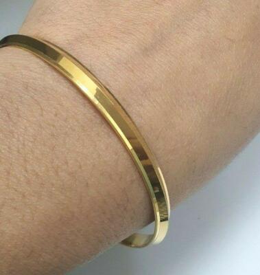 22ct Yellow Gold Mens Ladies Kara/Kada Bangle mm Wide