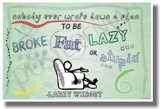 Nobody Has Ever Written Down a Plan - New Classroom Motivational Poster cm991 