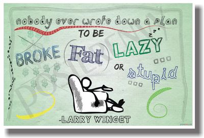 Nobody Has Ever Written Down a Plan - New Classroom Motivational Poster (cm991)