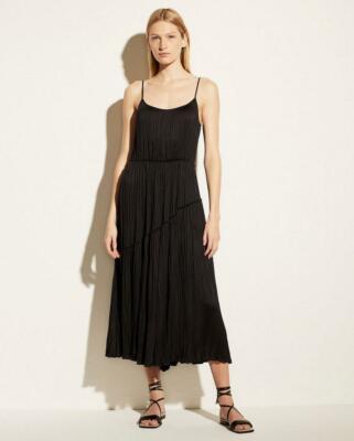 VINCE Tiered Asymmetric Midi Dress in Black Size Large L | eBay VINCE Tiered Asymmetric Midi Dress in Black Size Large L | eBay