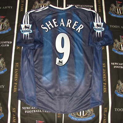 Newcastle United Away Football Shirt Jersey 2004 2005 Adidas Alan