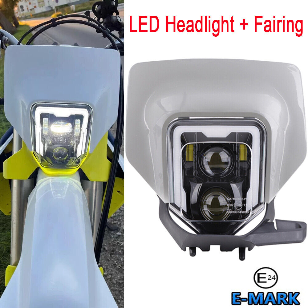 For Husqvarna TE FE FC TX 125 250 300 350 450 501 701 LED Headlight w/Cover