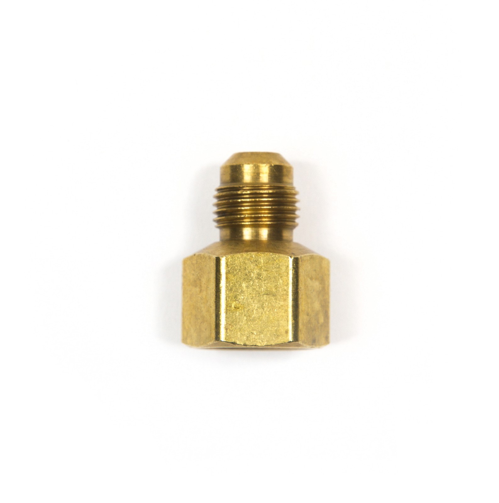 PHA34F: 3/8 Male Flare SAE x 3/4 Female NPT - Brass LP / NG Hose Adapter