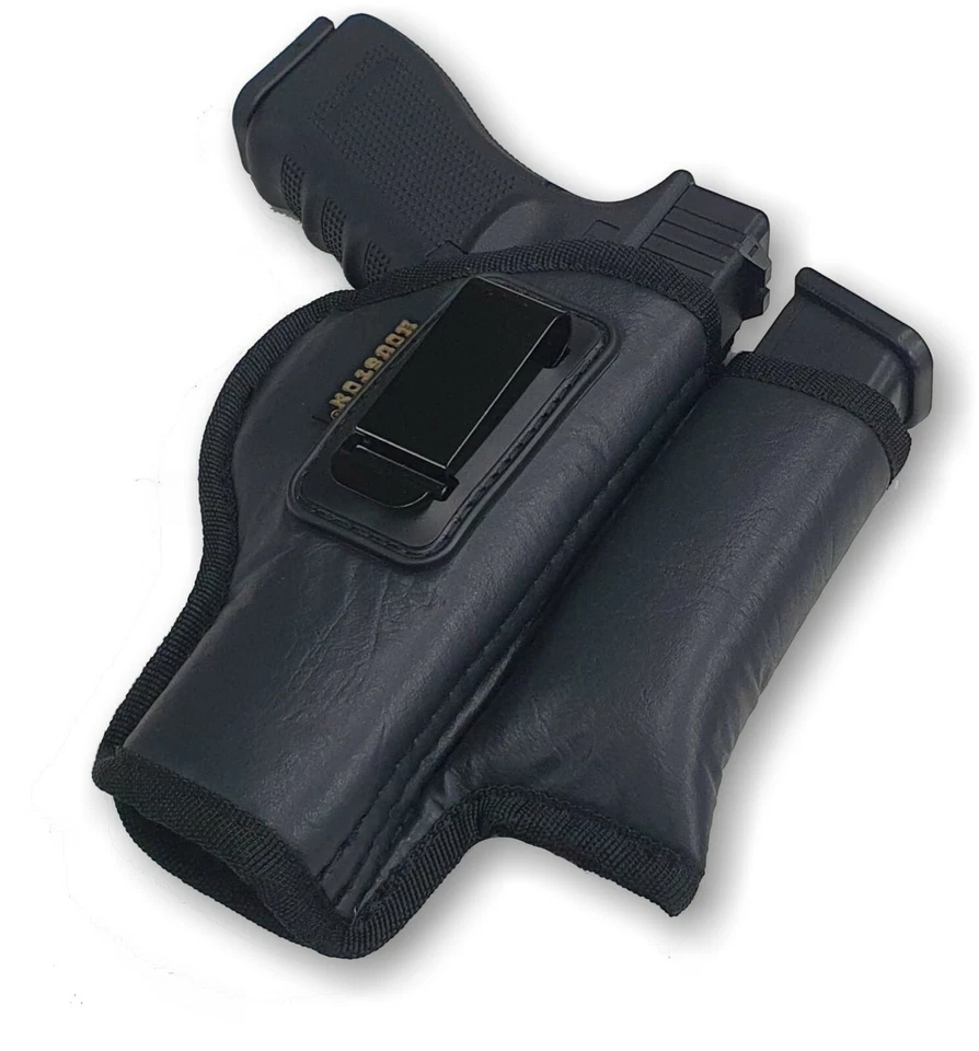IWB Soft Houston Leather Holster with Magazine/Mag Pouch/Holder - Choose Model - Image 3 of 4