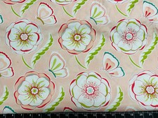 Fat Quarter 18"x21" Pink Butterfly Blossoms Floral Flower Spring FABRIC COTTON