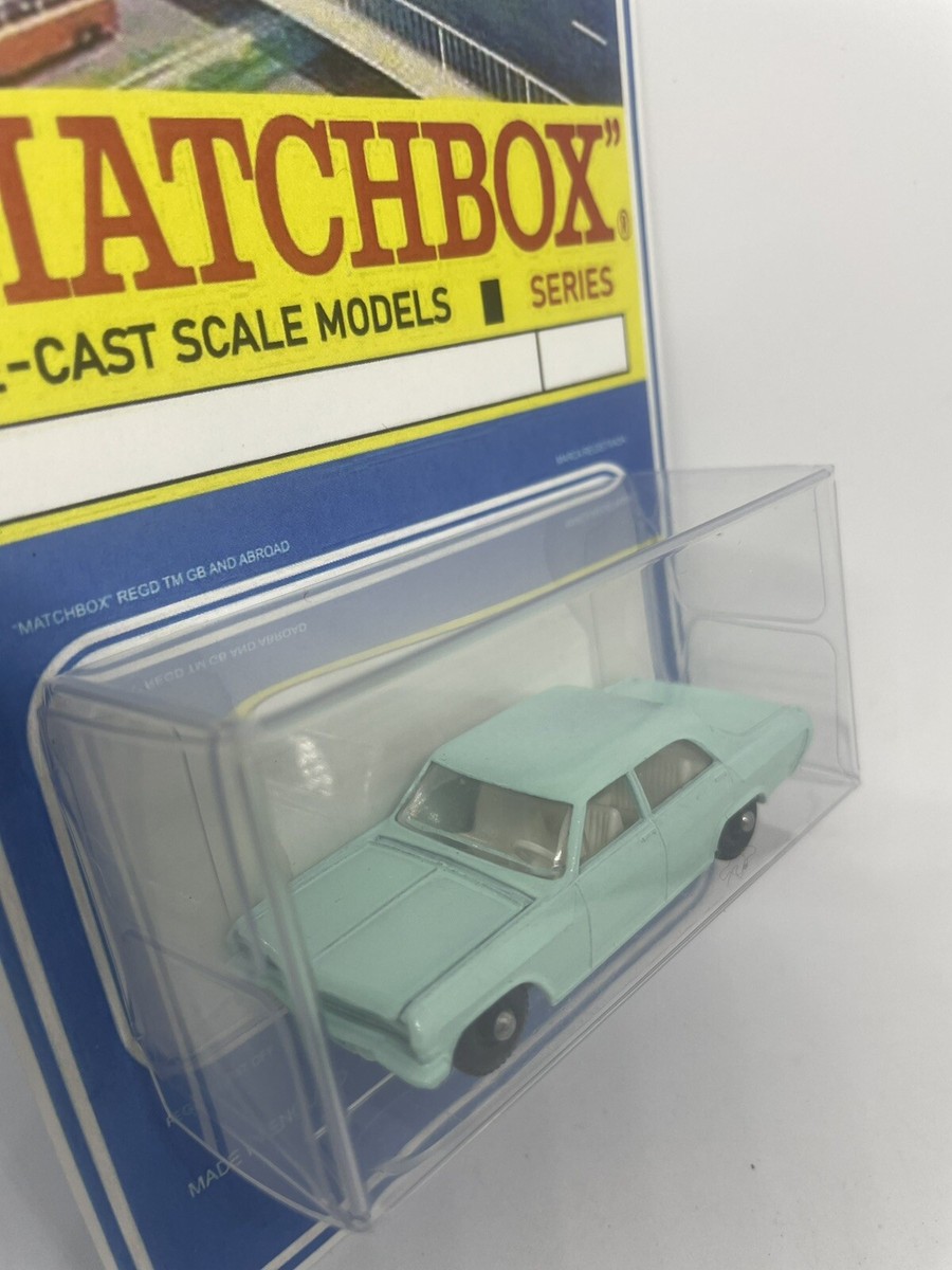 Lesney Matchbox 36 Custom Opel Diplomat Sea Foam Green. Blister