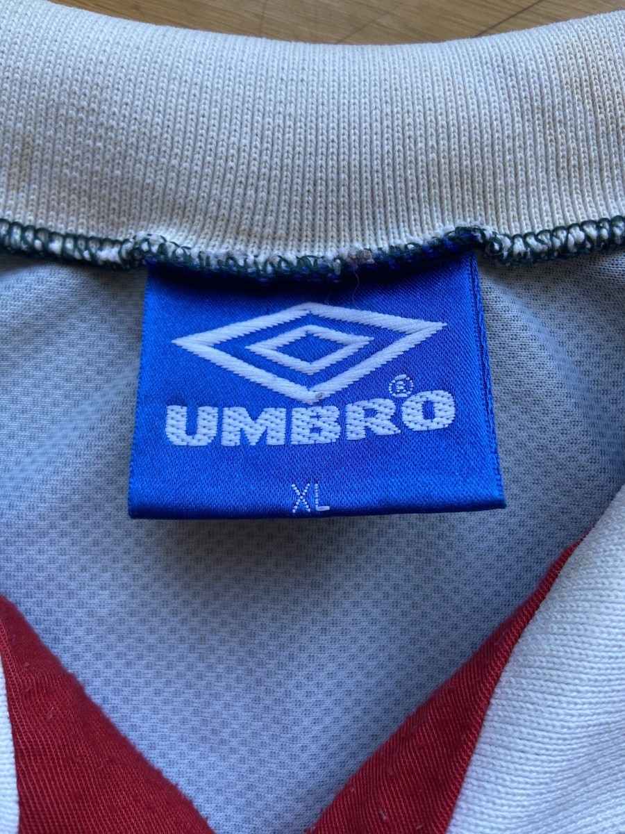 WALES 1995 1996 AWAY FOOTBALL SHIRT SOCCER JERSEY UMBRO sz XL MEN