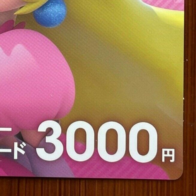 Super Mario Princess Peach Nintendo eShop Prepaid Card 3000 (Used no value)