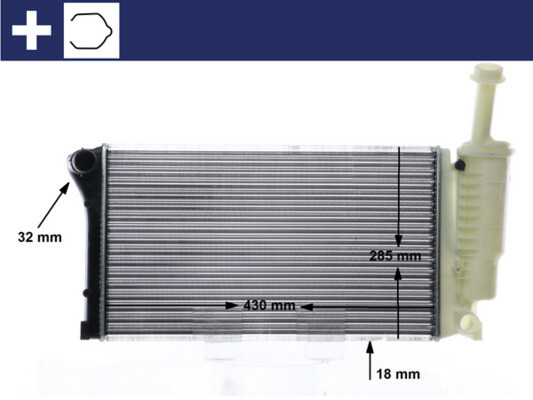 Mahle KüHler WasserküHler FüR Fiat Panda 169 1.1 1.2 1.4 Natural Power 312 0.9-image