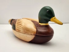 AVON Vintage 1978 Mallard Duck Ceramic Soap/Trinket Dish, Hand Crafted/Painted