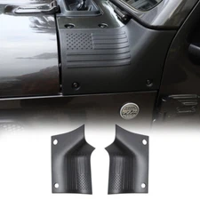 2X Black Side Hood Cowl Body Armor Cover Corner Guards For Jeep Wrangler JL 18+