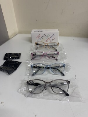 4er Pack Designer Qualität Komfort Blaulichtfilter Lesebrille +1,50