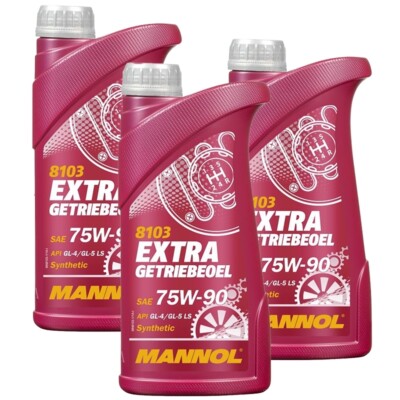 3 LITER GETRIEBEÖL MANNOL SAE 75W-90 API GL 4/GL 5 LS SCHALTGETRIEBEÖL