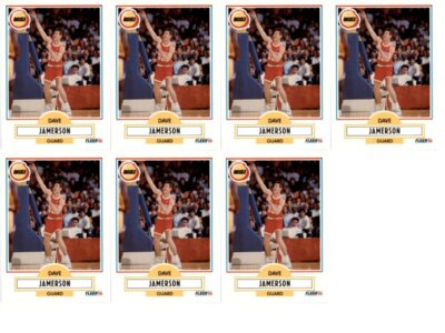 (7) 1990 Fleer Update #U-35 Dave Jamerson Houston Rockets Card Lot