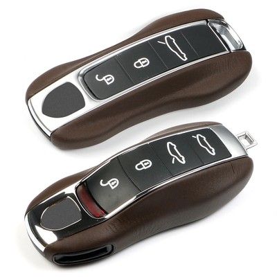 Leather Car Key Case Fit For Panamera Shell Protection Remote Car Key Cover