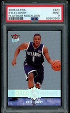 2006-07 FLEER ULTRA KYLE LOWRY #221 PLATINUM MEDALLION ROOKIE 22/25 PSA 9 MINT