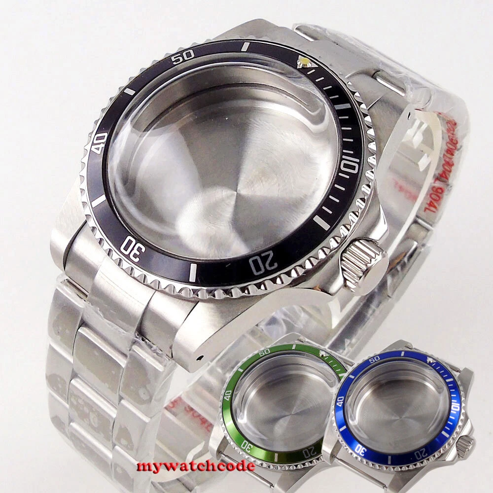 Retro 39.5mm Bow Glass Watch Case Strap Fit NH34 NH35 ETA 2824